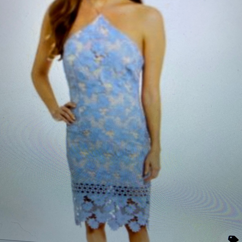 Giani Bini Azure Blue Lace Dress -size 12